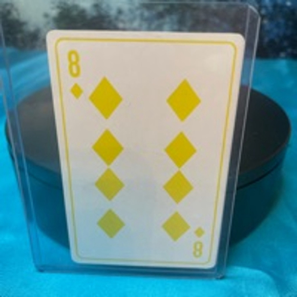 Christian Dior Playing Card 8 of Diamonds Gold - Picture 2 of 2